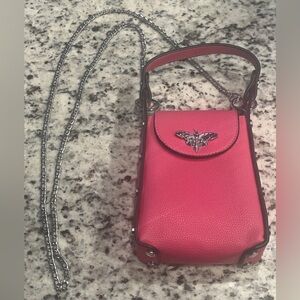 Montana West Pink Small Bee Crossbody Cell Phone Purse with Chain Strap
